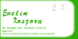 evelin koszoru business card